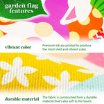 Load image into Gallery viewer, G128 Combo Pack: Garden Flag Stand Black 36 in x 16 in &amp; Garden Flag Happy Easter Decoration Rabbit Gnome in Truck 12x18 DoubleSided Blockout Fabric