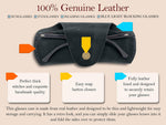 Load image into Gallery viewer, Soft Leather Glasses Case Slim Eyeglass Sleeve Case  Sunglass Case for Men and Women Retro Design Eyewear Case
