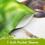 Load image into Gallery viewer, G128 Garden Flag Sleeping Puppy and Welcome Quote  12x18 Inch  Printed 150D Polyester  Everyday Decoration, Rustic Holiday Seasonal Outdoor Flag