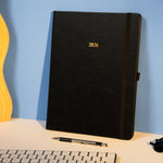 Load image into Gallery viewer, 2026 Hardcover Appointment Book Planner 8.5x11 inch Black Large Tabbed Daily Hourly Weekly Planner Schedule Book 15 Minute time Slots Business &amp; Personal Planner Jan 2026 Dec 2026 Black
