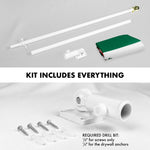 Load image into Gallery viewer, G128  6 Feet Tangle Free Spinning Flagpole (White) Mexico Brass Grommets Printed 3x5 ft (Flag Included) Aluminum Flag Pole