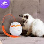 Load image into Gallery viewer, Interactive Cat Toy Dino Egg White Automatic Toy with 360 Degree Rotation Auto
