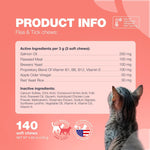 Load image into Gallery viewer, Flea Treatment for Cats  Daily Oral Cat Flea and Tick Treatment Chews  Chewable Kitten Flea Treatment  Soft Treats for All Breeds &amp; Ages  Natural ChickenFlavor Flea and Tick Supplement for Cats