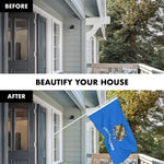 Load image into Gallery viewer, G128 Combo Pack: 6 Ft Tangle Free Aluminum Spinning Flagpole (White) &amp; Oklahoma OK State Flag 3x5 Ft, Double ToughWeave Series Double Sided Embroidered 210D Polyester  Pole with Flag Included