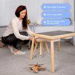 Load image into Gallery viewer, Wooden Step Stool for Kids and Toddlers – Set of 2 – Walnut – Extendable Legs Kids Chair – Sensory Table Seat – Children&#39;s Round Sitting Furniture with Leveling Feet and Anti Slip Pads
