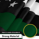 Load image into Gallery viewer, Thin Green Line American Flag 3x5 Ft 5Pack Printed 150D Polyester By G128