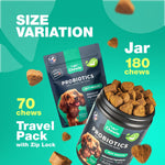 Load image into Gallery viewer, Probiotics for Dogs Gut Health Digestion Immunity Yeast Balance Itchy Skin Allergies Support   Dog Probiotic Chews with Digestive Enzymes for Gut Flora  Soft Treats with Pumpkin and Yeast Powder
