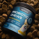 Load image into Gallery viewer, Probiotics for Dogs   Dog Probiotic Chews for Digestive and Gut Health Dental Immune System Support   Chewable Prebiotic Soft Treats   Wild Yam Yeast Powder   Diarrhea and Bowel Support Supplement