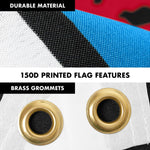 Load image into Gallery viewer, G128 Combo Pack: 6 Ft Tangle Free Aluminum Spinning Flagpole (White) &amp; DeSantis Election 2024 Flag 3x5 Ft, LiteWeave Pro Series Printed 150D Polyester  Pole with Flag Included