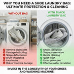 Load image into Gallery viewer, Shoe Washing Machine Bag 2 Pack for Washer Dryer Thick Padded Sneaker Laundry Bags with Mesh Panels Zipper Protective Shoe Washer Bag for Running &amp; Gym Shoes