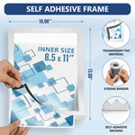 Load image into Gallery viewer, 12 Pack Magnetic Sign Holder 8.5 x 11 inch with Adhesive Back White Magnetics Poster Frame Magnetic Paper Holder Reusable Adhesive Frames Magnet Frame for Wall Windows   Magnet Document Holders