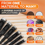 Load image into Gallery viewer, Leather Hole Punch Tool Set   6 Pcs Drill Bits 3 16  1 4  5 16  3 8  7 16  1 2    High Precision Leather Punch Tool for Belts Fabric and Crafts   Durable Carbon Steel Sharp and Efficient