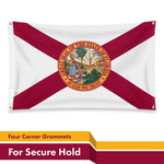 Load image into Gallery viewer, 2 Pack Florida FL State Flag 3x5 Ft Printed 150D Polyester 4 Corner Brass
