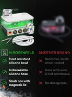 Load image into Gallery viewer, Portable Hookah Set With Everything And Case Premium WHITE Small Hookah Set For Travel Flat Hookah Box Hookah Set With Charcoal Holder &amp; Coal CoverTravel Hookah Set With Everything