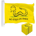 Load image into Gallery viewer, G128 5 Pack: No Step on Snek Cute Cartoon Flag  3x5 Ft  LiteWeave Pro Series Printed 150D Polyester  Novelty Flag, Vibrant Colors, Brass Grommets, Thicker and More Durable Than 100D 75D Polyester