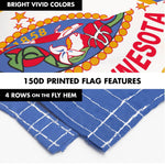 Load image into Gallery viewer, G128 Combo Pack: 6 Ft Tangle Free Spinning Flagpole (Silver) &amp; Minnesota Flag 3x5 Ft Printed 150D Polyester, Brass Grommets (Flag Included) Aluminum Flag Pole