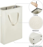Load image into Gallery viewer, Small Laundry Hamper 45L – Slim Collapsible Hamper With Handles for Small Spaces (22 inchesBeige) –
