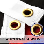Load image into Gallery viewer, G128 Thin Blue Line Police &amp; Thin Red Line 2.5x4 FT 5Pack Firefighter Heavy Duty 220GSM Tough Spun Polyester Embroidered US American Flag Brass Grommets Honoring Law Enforcement Officers First Responder