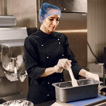 Load image into Gallery viewer, Blue Disposable Hair Net 28 Inch Pack of 100 Nylon Hairnet Medical. Disposable Hair Cap Unisex Surgical Head Cover Elastic Hairnets for Cooking Cleaning Food Service