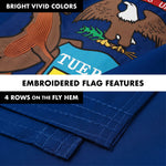 Load image into Gallery viewer, G128 Combo Pack: 6 Ft Tangle Free Aluminum Spinning Flagpole (Black) &amp; Michigan MI State Flag 3x5 Ft, ToughWeave Series Embroidered 300D Polyester  Pole with Flag Included