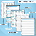 Load image into Gallery viewer, 2026 Appointment Book Planner 6.5 x 8.5 inch Large Blue Tabbed Daily Hourly Weekly Planner Schedule Book 30 Minute time Slots Business &amp; Personal Planner Jan 2026 Dec 2026
