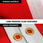 Load image into Gallery viewer, G128 Combo Pack: 6 Feet Tangle Free Spinning Flagpole (Silver) Albania Flag 3x5 ft Printed 150D Brass Grommets (Flag Included) Aluminum Flag Pole