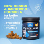 Load image into Gallery viewer, Cat Calming Treats  Hemp Calming Care for Cats  Cat Melatonin Soft Chews with Hemp Seed Oil and Probiotics  Cat Anxiety Relief  Storms, Travel, Grooming, Separation  Calming Chews for Cats