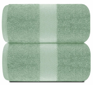 2 Pack Luxury Bath Sheet Towels Extra Large 35x70 Inch Soft Cotton Mint Green