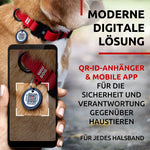 Load image into Gallery viewer, Waterproof Dog Collar Adjustable All Sizes Metal Clasp &amp; QR Tag Red