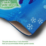Load image into Gallery viewer, G128 Combo Pack: Garden Flag Stand Black 36 in x 16 in &amp; Garden Flag Winter Decoration Welcome Festive Bearded Gnome with Parcel 12x18 DoubleSided Blockout Fabric