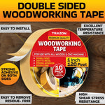 Load image into Gallery viewer, Double Sided Woodworking Tape 10 Pack 1 Inch x 120 Ft Wood Crafter Sticky Tool Two Side Adhesive for Router Templates Removable &amp; Residue Free