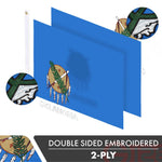 Load image into Gallery viewer, G128 Oklahoma State Flag  3x5 Ft  Double ToughWeave Series Double Sided Embroidered 210D Polyester  Embroidered Design, Indoor/Outdoor, Brass Grommets, Heavy Duty, 2ply