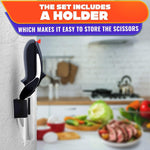 Load image into Gallery viewer, Kitchen Scissors for Food – 2 in 1 Cutting Board Scissors &amp; Knife with Locking Mechanism &amp; Stainless Steel Blades – Multifunctional Kitchen Shears for Effortless Chopping Slicing &amp; Meal Prep