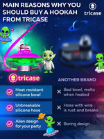Load image into Gallery viewer, Premium Portable Purple Hookah Set Purple Hookah Set UFO With Everything
