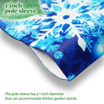 Load image into Gallery viewer, G128 Combo Pack: Garden Flag Stand Black 36 in x 16 in &amp; Garden Flag Winter Decoration Let It Snow Snowflakes 12x18 DoubleSided Blockout Fabric