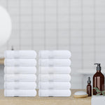 Load image into Gallery viewer, Soft Washcloth Face Body Towel Set 12x12 in Plush Absorbent Cotton 12 Pack White
