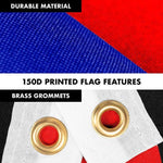 Load image into Gallery viewer, G128 Combo Pack: 6 Feet Tangle Free Spinning Flagpole (Silver) Thin Blue and Red Line Flag 3x5 ft Printed 150D Brass Grommets (Flag Included) Aluminum Flag Pole
