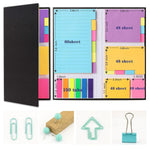Load image into Gallery viewer, Sticky Note Tabs Set Combines Sticky Notes with Office Rubber Bands &amp; Paper Clips Stay Productive &amp; Prepared with Paper Notes That Brighten Your Desk Fun Gift for Students &amp; Professionals