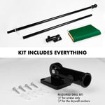 Load image into Gallery viewer, G128  6 Feet Tangle Free Spinning Flagpole (Black) Ireland Brass Grommets Printed 3x5 ft (Flag Included) Aluminum Flag Pole