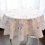 Load image into Gallery viewer, Finest Floral Coloring Round Easter Tablecloth 60 inch Non Iron Stain Resistant
