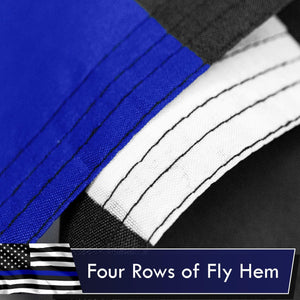 Thin Blue Line Flag 3x5 Ft 2Pack Printed Polyester By G128