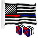Load image into Gallery viewer, Thin Blue Line Thin Red Line Flag 3x5 Ft 10Pack Printed 150D Polyester By G128
