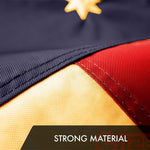 Load image into Gallery viewer, G128 Bennington TeaStained Flag  5x8 Ft  Embroidered 420D Polyester  Embroidered Stars, Sewn Stripes, Brass Grommets, Indoor/Outdoor, Vibrant Colors, Quality Polyester