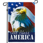 Load image into Gallery viewer, American Flag with Eagle God Bless America Patriotic Garden Flag 12x18 Inch

