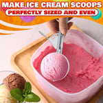 Load image into Gallery viewer, 4 oz Ice Cream Scoop with Trigger Release #8 – Stainless Steel Versatile Tool for Baking Cookies and Desserts  Durable Easy to Clean Dishwasher Safe Ergonomic Design for Precise Culinary Portions