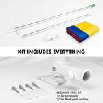 Load image into Gallery viewer, G128 Combo Pack: 6 Feet Tangle Free Spinning Flagpole (Silver) Colombia Colombian Flag 3x5 ft Printed 150D Brass Grommets (Flag Included) Aluminum Flag Pole