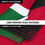 Load image into Gallery viewer, Flag Pole 6FT Silver Tangle Free &amp; Kenya Kenyan Flag 3x5 Ft Combo Printed 150D Polyester By G128