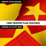 Load image into Gallery viewer, G128 Combo Pack: 6 Feet Tangle Free Spinning Flagpole (White) China Chinese Flag 3x5 ft Printed 150D Brass Grommets (Flag Included) Aluminum Flag Pole