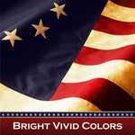 Load image into Gallery viewer, G128 2 Pack: Betsy Ross TeaStained Flag  3x5 Ft  ToughWeave Pro Series Pole Sleeve Embroidered 420D Polyester  Historical Flag, Embroidered Design, High Quality, NO Flagpole Included