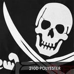 Load image into Gallery viewer, G128 Pirate Jolly Roger Swords Flag  20x30 In  ToughWeave Series Embroidered 300D Polyester  Novelty Flag, Embroidered Design, Indoor/Outdoor, Brass Grommets